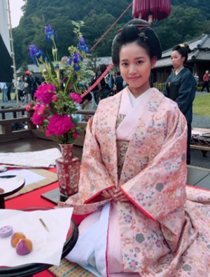 杉岡詩織さん出演ドラマ「西郷どん」オフショット