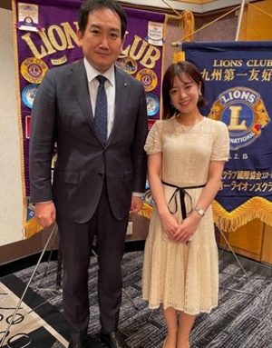 楠田瑠美さん・イベントでの司会オフショット